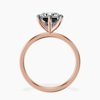 18kt Rose Gold Six Prong Solitaire 1.5mm Lab Diamond Ring side right image one