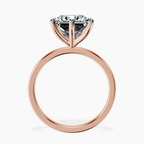 18kt Rose Gold Six Prong Solitaire 1.5mm Lab Diamond Ring side right image one