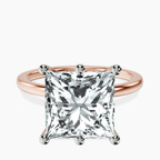 18kt Rose Gold Six Prong Solitaire 1.5mm Lab Diamond Ring front image