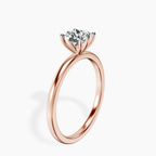 18kt Rose Gold Six Prong Solitaire 1.5mm Lab Diamond Ring standing product image one