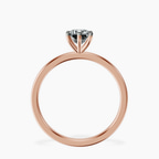 18kt Rose Gold Six Prong Solitaire 1.5mm Lab Diamond Ring side right image one