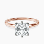 9ct Rose Gold Six Prong Solitaire 1.5mm Lab Diamond Ring front image