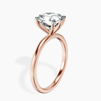 18kt Rose Gold Six Prong Solitaire 1.5mm Lab Diamond Ring standing product image one