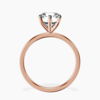 18kt Rose Gold Six Prong Solitaire 1.5mm Lab Diamond Ring side right image one
