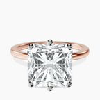 18kt Rose Gold Six Prong Solitaire 1.5mm Lab Diamond Ring front image