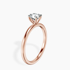 18kt Rose Gold Six Prong Solitaire 1.5mm Lab Diamond Ring standing product image one