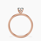 18kt Rose Gold Six Prong Solitaire 1.5mm Lab Diamond Ring side right image one