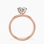 1.41 ct. round Six Prong Ring in 18kt rose gold side right image one