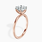 2.82 ct. round Six Prong Ring in 18kt rose gold standing product image one