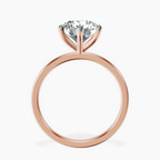 2.82 ct. round Six Prong Ring in 18kt rose gold side right image one