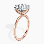14kt Rose Gold Six Prong Solitaire 1.5mm Lab Diamond Ring standing product image one