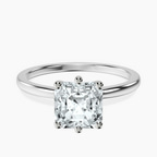 14ct White Gold Six Prong Solitaire 1.5mm Lab Diamond Ring front image