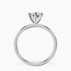 14kt White Gold Six Prong Solitaire 1.5mm Lab Diamond Ring side right image one