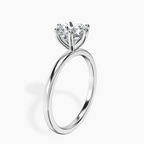 9ct White Gold Six Prong Solitaire 1.5mm Lab Diamond Ring standing product image one
