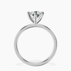9ct White Gold Six Prong Solitaire 1.5mm Lab Diamond Ring side right image one