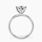 18kt White Gold Six Prong Solitaire 1.5mm Lab Diamond Ring side right image one
