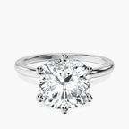 Platinum Six Prong Solitaire 1.5mm Lab Diamond Ring front image