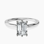 18kt White Gold Six Prong Solitaire 1.5mm Lab Diamond Ring front image