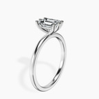 18kt White Gold Six Prong Solitaire 1.5mm Lab Diamond Ring standing product image one