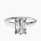 Platinum Six Prong Solitaire 1.5mm Lab Diamond Ring front image