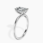 Platinum Six Prong Solitaire 1.5mm Lab Diamond Ring standing product image one