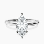 Platinum Six Prong Solitaire 1.5mm Lab Diamond Ring front image