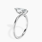 Platinum Six Prong Solitaire 1.5mm Lab Diamond Ring standing product image one