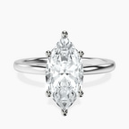 Platinum Six Prong Solitaire 1.5mm Lab Diamond Ring front image
