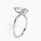 Platinum Six Prong Solitaire 1.5mm Lab Diamond Ring standing product image one
