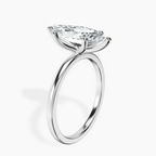 18kt White Gold Six Prong Solitaire 1.5mm Lab Diamond Ring standing product image one