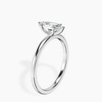 10kt White Gold Six Prong Solitaire 1.5mm Lab Diamond Ring standing product image one