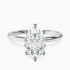 Platinum Six Prong Solitaire 1.5mm Lab Diamond Ring front image
