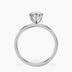 Platinum Six Prong Solitaire 1.5mm Lab Diamond Ring side right image one