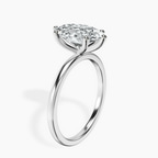 18kt White Gold Six Prong Solitaire 1.5mm Lab Diamond Ring standing product image one