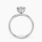 18kt White Gold Six Prong Solitaire 1.5mm Lab Diamond Ring side right image one