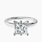 Platinum Six Prong Solitaire 1.5mm Lab Diamond Ring front image