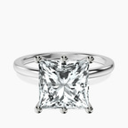 14kt White Gold Six Prong Solitaire 1.5mm Lab Diamond Ring front image