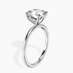 18kt White Gold Six Prong Solitaire 1.5mm Lab Diamond Ring standing product image one