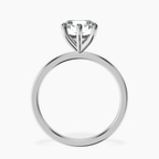 18kt White Gold Six Prong Solitaire 1.5mm Lab Diamond Ring side right image one