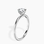 10kt White Gold Six Prong Solitaire 1.5mm Lab Diamond Ring standing product image one