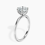 9ct White Gold Six Prong Solitaire 1.5mm Lab Diamond Ring standing product image one