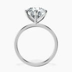 10kt White Gold Six Prong Solitaire 1.5mm Lab Diamond Ring side right image one