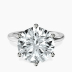 Platinum Six Prong Solitaire 1.5mm Lab Diamond Ring front image