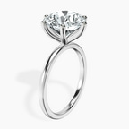 Platinum Six Prong Solitaire 1.5mm Lab Diamond Ring standing product image one