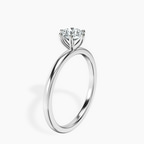 18kt White Gold Six Prong Solitaire 1.5mm Lab Diamond Ring standing product image one