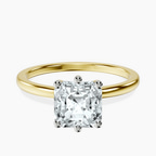 9ct Yellow Gold Six Prong Solitaire 1.5mm Lab Diamond Ring front image