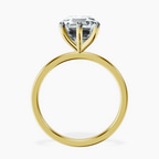 14kt Yellow Gold Six Prong Solitaire 1.5mm Lab Diamond Ring side right image one
