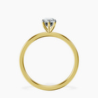 18kt Yellow Gold Six Prong Solitaire 1.5mm Lab Diamond Ring side right image one
