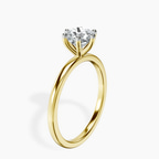 18kt Yellow Gold Six Prong Solitaire 1.5mm Lab Diamond Ring standing product image one