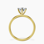 18kt Yellow Gold Six Prong Solitaire 1.5mm Lab Diamond Ring side right image one